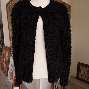 Vintage 80’s Elegant Black Teddy Jacket